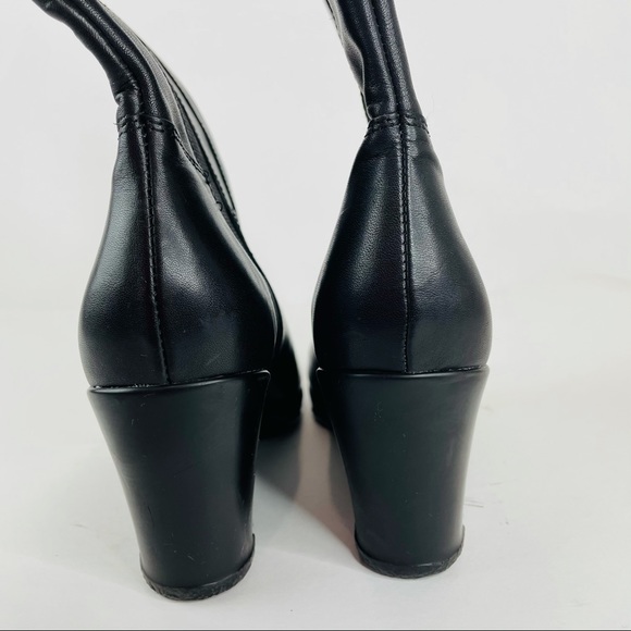 JOHNSTON & MURPHY Black Leather Pull On Calf Boots - Picture 7 of 10